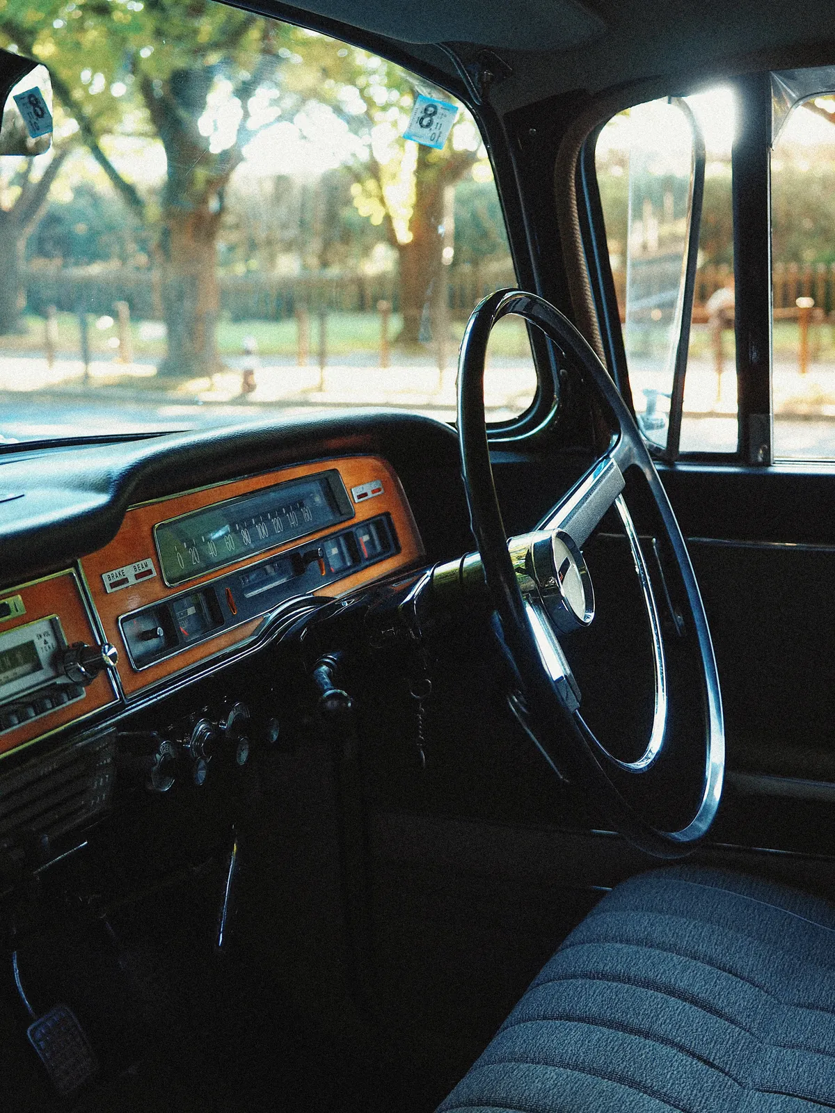 Through the driver’s door